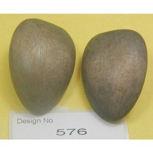 Vintage 1980's Style Fashion Earrings wood #576